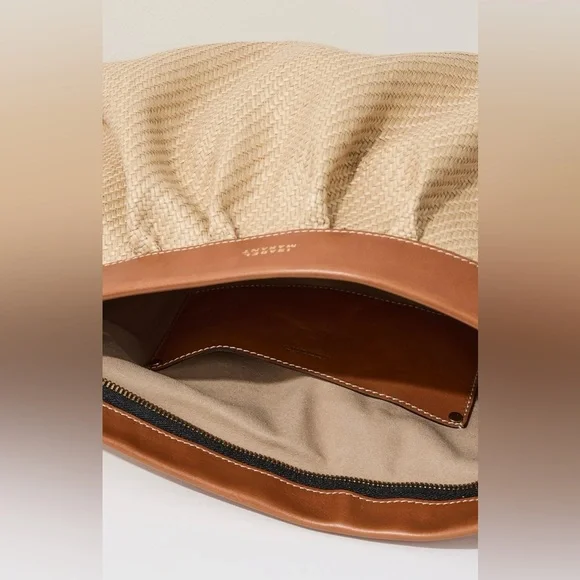 New Isabel Marant Beige and Brown Luz raffia Clutch - Picture 6 of 16